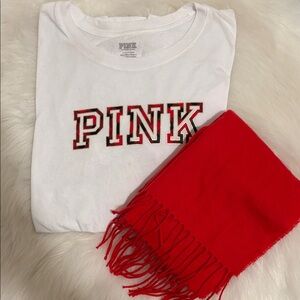 PINK Victoria's Secret White Tee “PINK”Logo